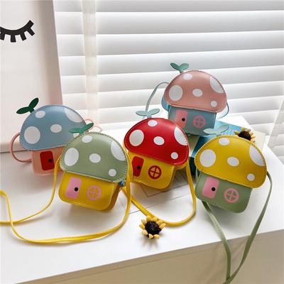 Cute Girls Mushroom Purse Handbags Fashion Baby Kids Mini Crossbody Bags Children Small Shoulder Bags Wallet
