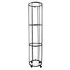 3 Layer Ball Storage Rack Large Capacity Easy Assembly Vertical Ball Holder Cage with Wheels for