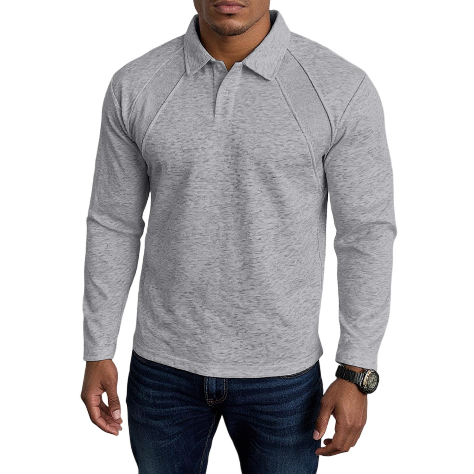 

Splicing Collar Sweatshirt Loose Long Sleeved T-Shirt Fashionable Top XXXL