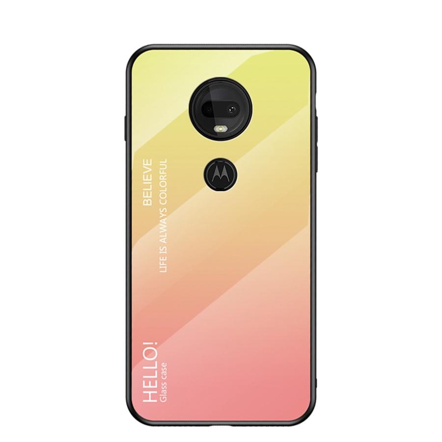 Custodia in Vetro Temperato Sfumata alla Moda Per Motorola Edge 30 Ultra 40 Neo 50 Pro 60 Fusion Moto G05 G15 G24 G85 G04 E14 G35 5G Cover Posteriore Colorata per Telefono