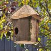 Gorgeous Rustic Wooden Birdhouse Perfect Fit for Outdoor Spaces 16x16cm