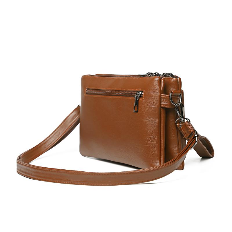 Middle-aged Mother Bag Female PU Messenger Bag Multi-layer Shoulder Bag