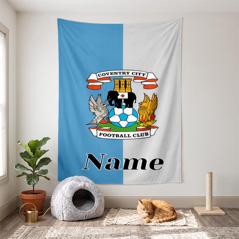 Coventry City Football Club (1) Customizable name decorative wall tapestry ideal choice for wall decor in bedrooms living rooms dorms and home