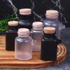 Multipurpose Bath Salt Bottle Frosted ABS Empty Bath Salts Jars With Soft Cork Stainless Steel Spoon