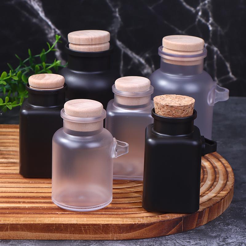 Multipurpose Bath Salt Bottle Frosted ABS Empty Bath Salts Jars With Soft Cork Stainless Steel Spoon
