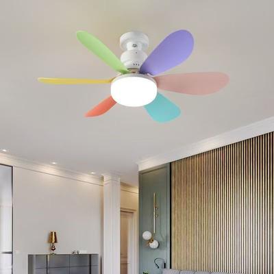 Luz de Ventilador de Teto 40W Nova Granulada 20,5 Polegadas Com Controle Remoto Para Ventilação Programada e Dissipação de Calor em Quartos