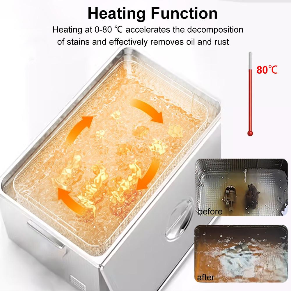 1.3L/2L/3L Digital Ultrasonic Cleaner Glasses Jewelry Ultrasound Cleaning Machine Heating Ultrasound Washing Bath