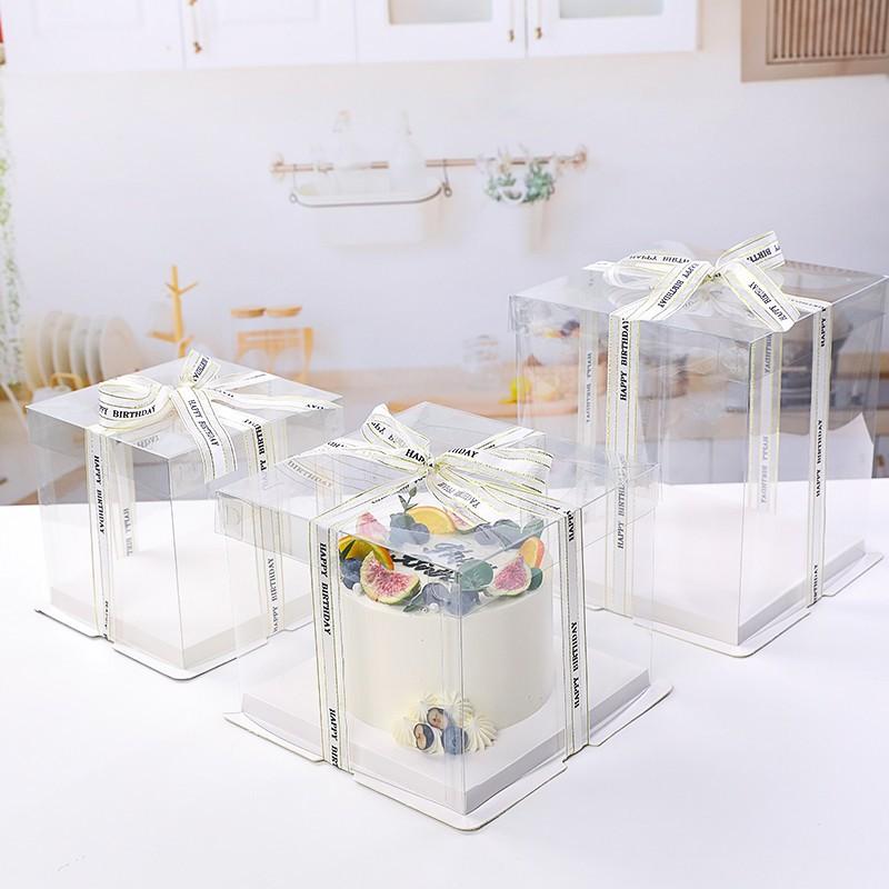 Transparent Cake Box Cake Packaging Boxes Clear Cake Boxes Gifts Birthday Bag Accessorie Wedding Birthday Party Gift Box