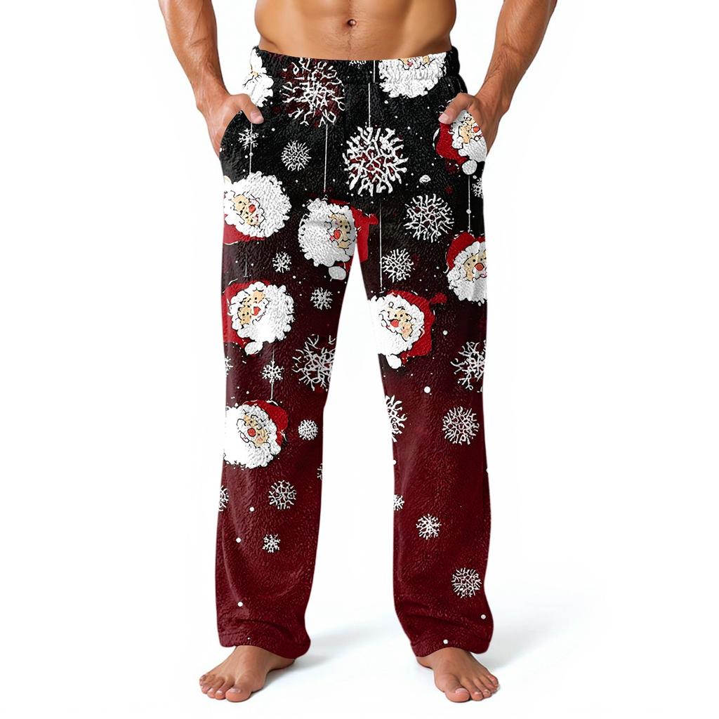 Herren Allover bedruckte Homewear-Hose Schlaf-Pyjamahose Lange Hose Pyjamahose