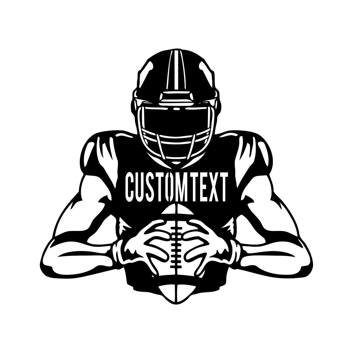 

Metal Name Sign Custom Football Gift Personalized Wall Art Hobby Room Decor Team Fan Gift