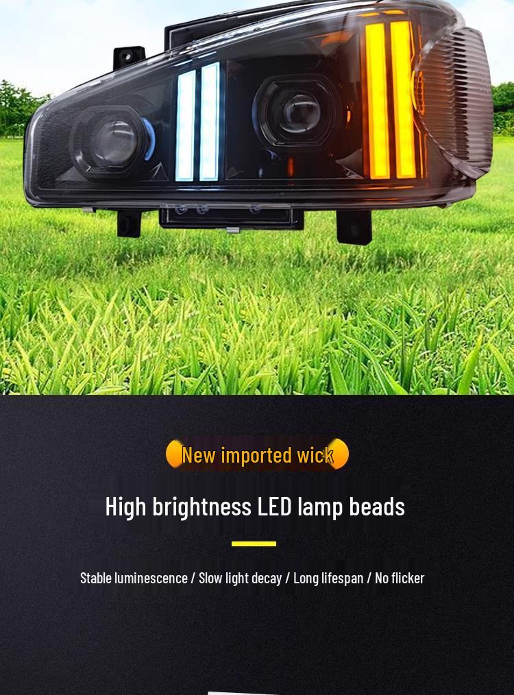 LED Headlight Assembly with DRL for FAW Jiefang J6/J6P/J6M - Double Lens Modified