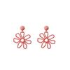 Summer Vacation Style Earrings for Women, Hand-woven Raffia Flower Hollowed-out Earrings