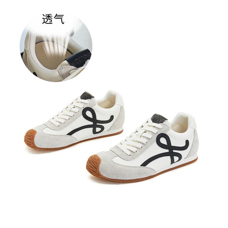 Leather men's Forrest Gump shoes 2025 autumn new flat-bottomed sports moral training shoes casual versatile board shoes fashion men's shoes