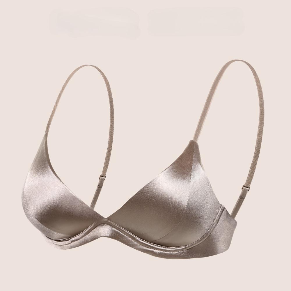 Novo Conjunto de Lingerie Feminina Sem Costura Sexy Sutiã Push Up Decote em V Profundo Bralette Francês de Tira Fina Sem Aro Calcinhas de Renda Confortáveis Conjuntos de Lingerie
