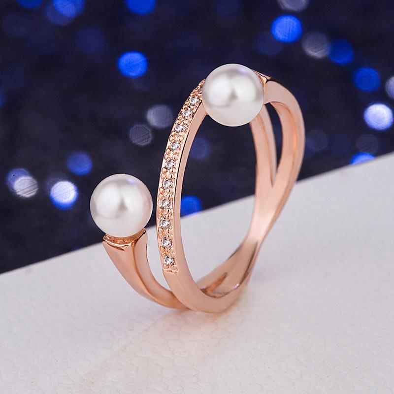 Lindon Classic Copper Alloy Zircon Ring Ladies Jewelry Wedding Promise Party Gift