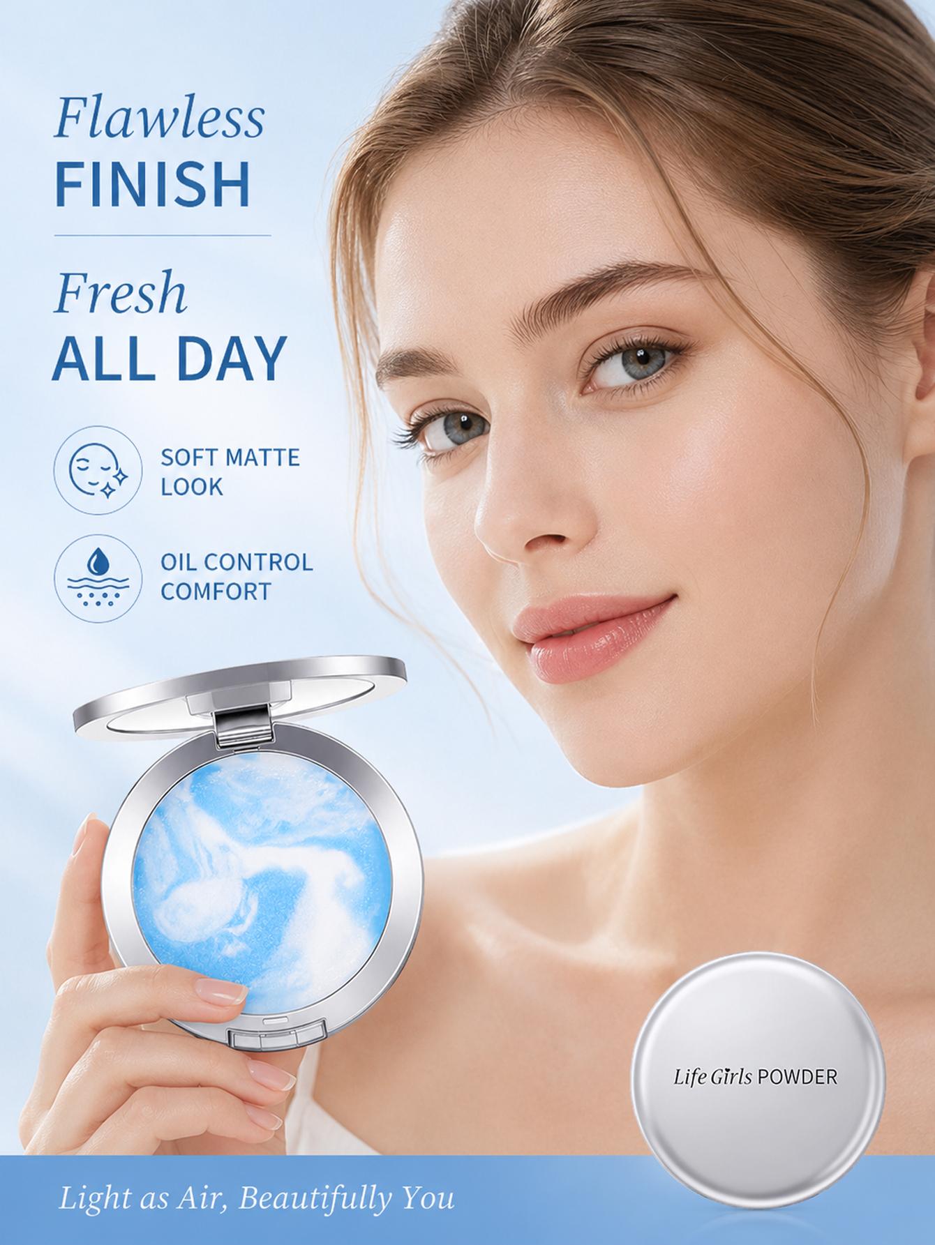 Lightweight and soft makeup setting powder, makeup setting powder, long-lasting non-makeup moisturizing powder, loose powder