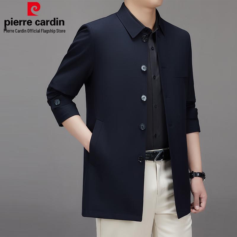 Pierre Cardin Men's Mid-length Business Casual Trench Coat