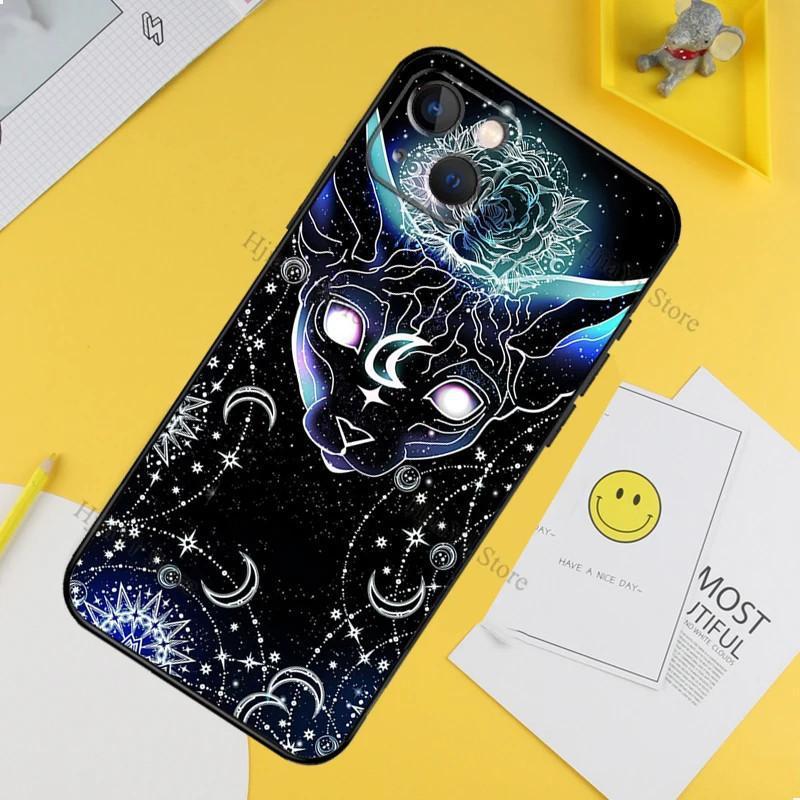 Applicable Apple Iphone Phone Case Tattoo Sphinx Cat Case Soft Case Protective Case Iphone 16