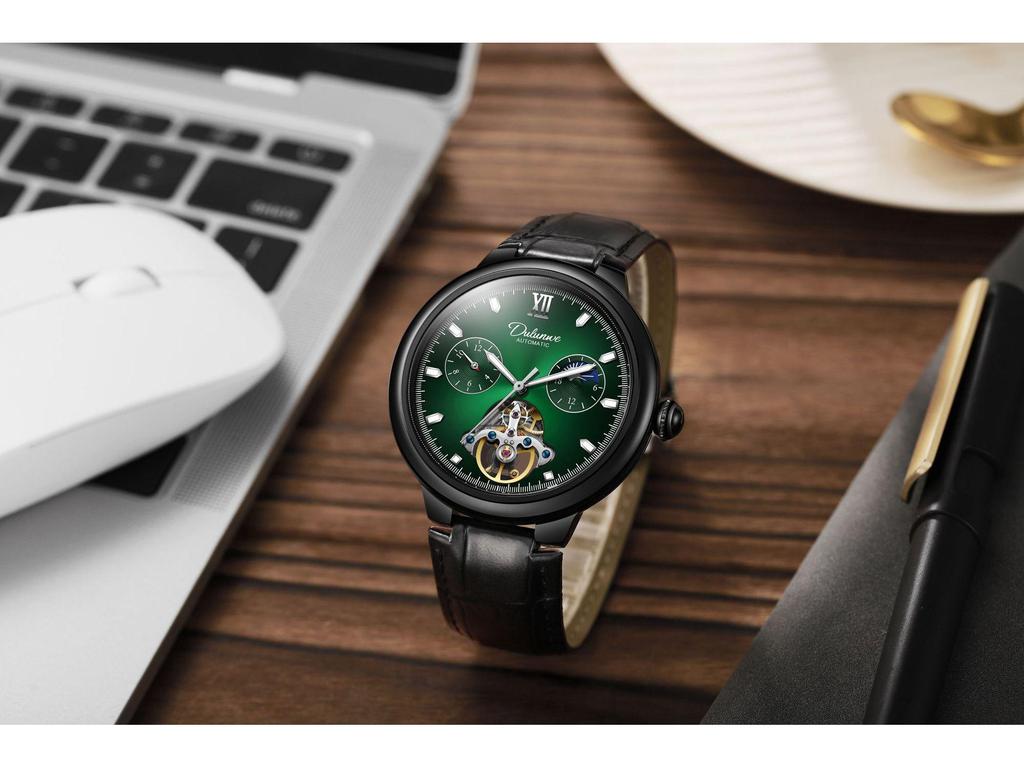 DURRENWEI Men's Blue Balloon Automatic Tourbillon Watch - Waterproof & Luminous