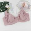 Women's Thin Mold Cup Back Three-Row Buckle Underwear Sexy Lace Edge Bow Bra Comfortable Breathable Steel Rim Bra