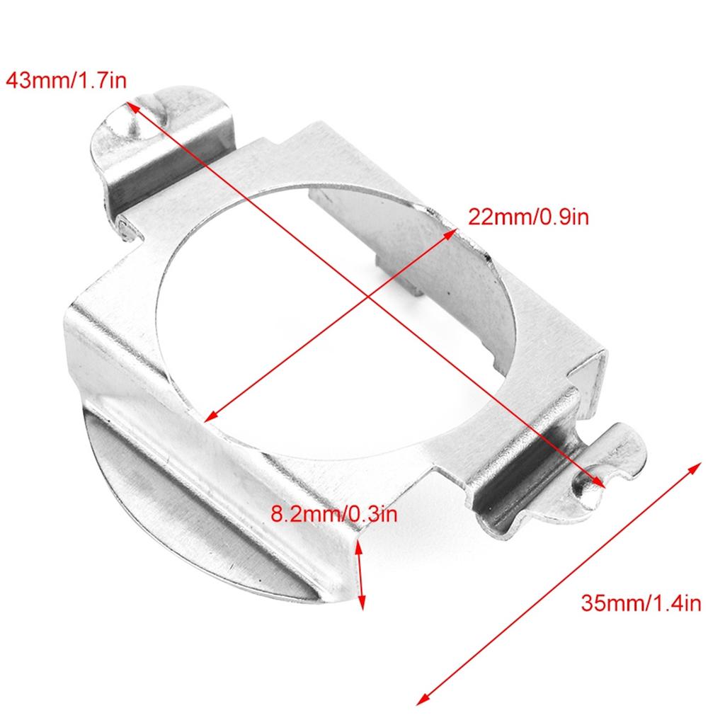 Paar H7 LED-Scheinwerferlampen Adapter Halter für Mercedes-Benz Ford Silber