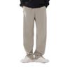 Li Ning Sports Lifestyle Series Outdoor Mid Waist Loose Straight Leg Logo Print Knitted Sports Pants Men Pants AKLVJ25-3