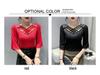 2024 Summer Mesh Fashion Cross Hollow Hot Drill Slimming Sun Protection Top for Women