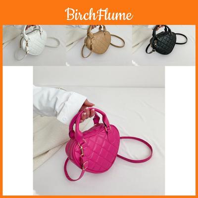 Stylish Heart-shaped Pu Shoulder Bag For Women In Trendy Casual Colors Like Black And White