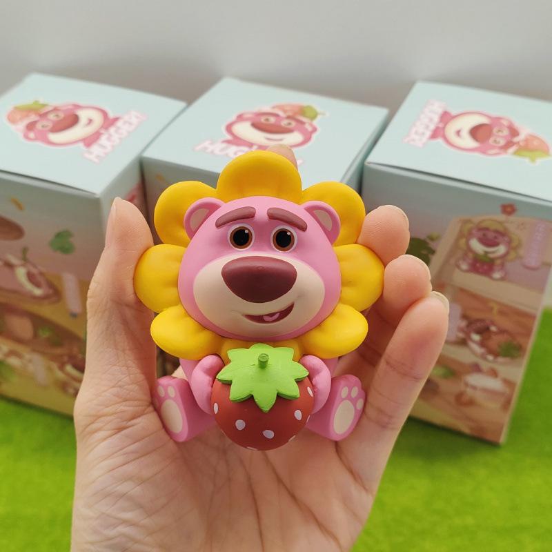 Lotso Bear Blind Box Action Figure - Cute Desktop Ornament & Cake Topper Gift Doll