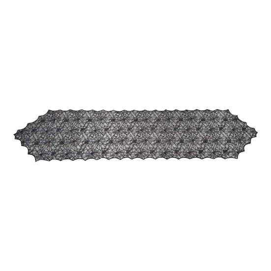 Halloween Spider Web Table Runner Dining Table Runner Stain Resistant Hollow Table Runner