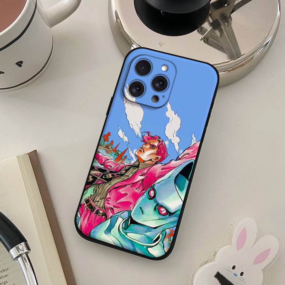 Anime J-JoJos Bizarre Adventure Phone Case For IPhone 17 16 15 14 13 12 11 X XR XS Plus Pro Max Mini Soft Black Cover