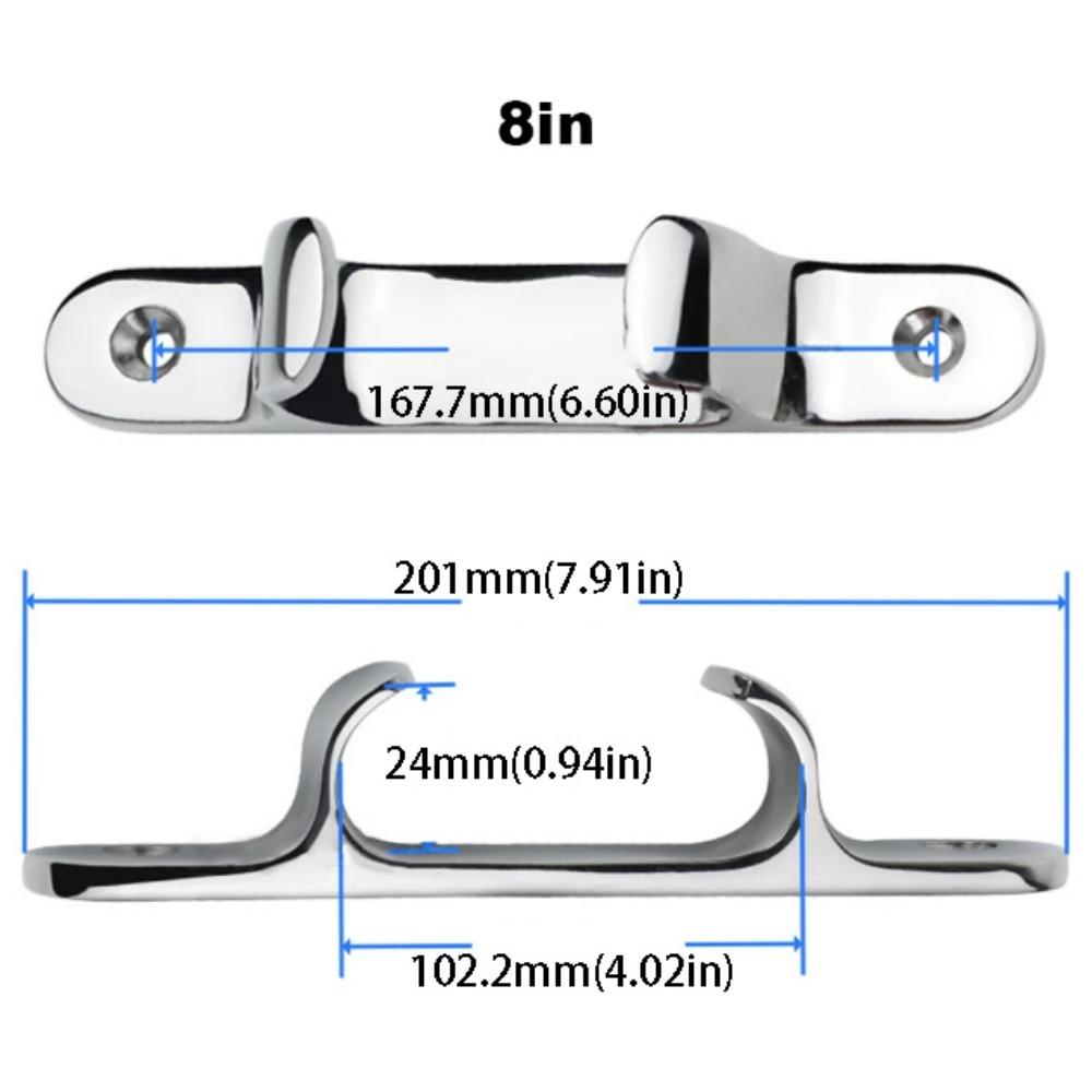 4/5/6/8 Inch Line Cleat 316 Stainless Steel Bow Chock Yacht Accessories  Boat Hardware