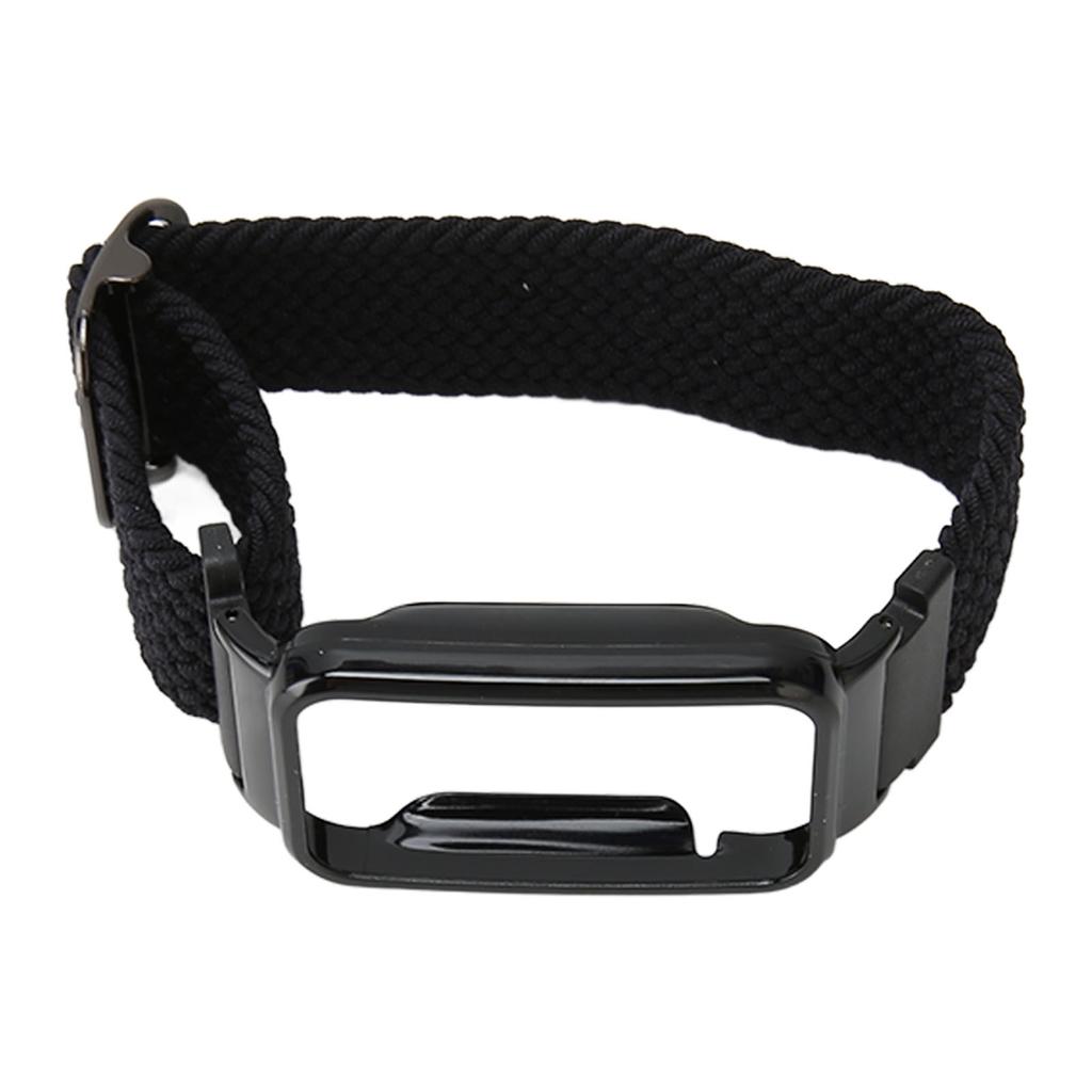 Braided Loop Strap for Mi Band 7 Pro Adjustable Elastic Nylon Loop Wristband with Protective Frame