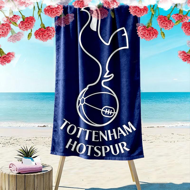 Spurs Logo Print Beach Towel, Large Soft Quick Dry Towel for Beach Camping Swimming