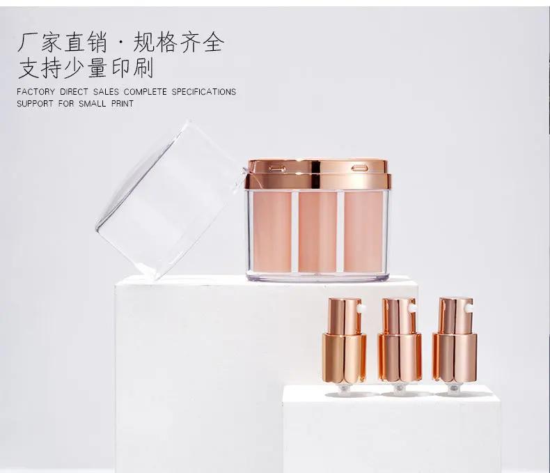 Skincare 15ml Acrylic Three-tube Lotion Bottle Morning and Evening Cream Eye Cream Portable Cosmetics Travel Dispenser Bottle