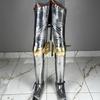 German Gothic Leg Set Medieval Knight Armor 18g Mild Steel LARP Cosplay Halloween Costume Leg Set Best Gift