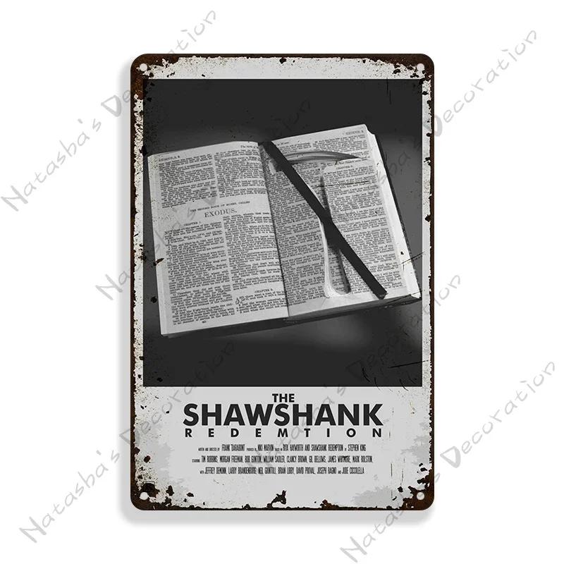 1994 American Movie The Shawshank Redemption Wall Plate Vintage Metal Plaque Metal Tin Sign Home Club Metal Signs Wall Decor