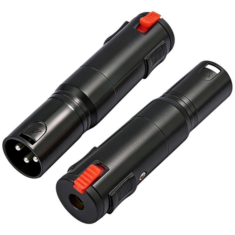Professional 6.35mm TRS Female To 3Pin XLR Male Locking Auditory Adapter For Microphones And Amplifiers