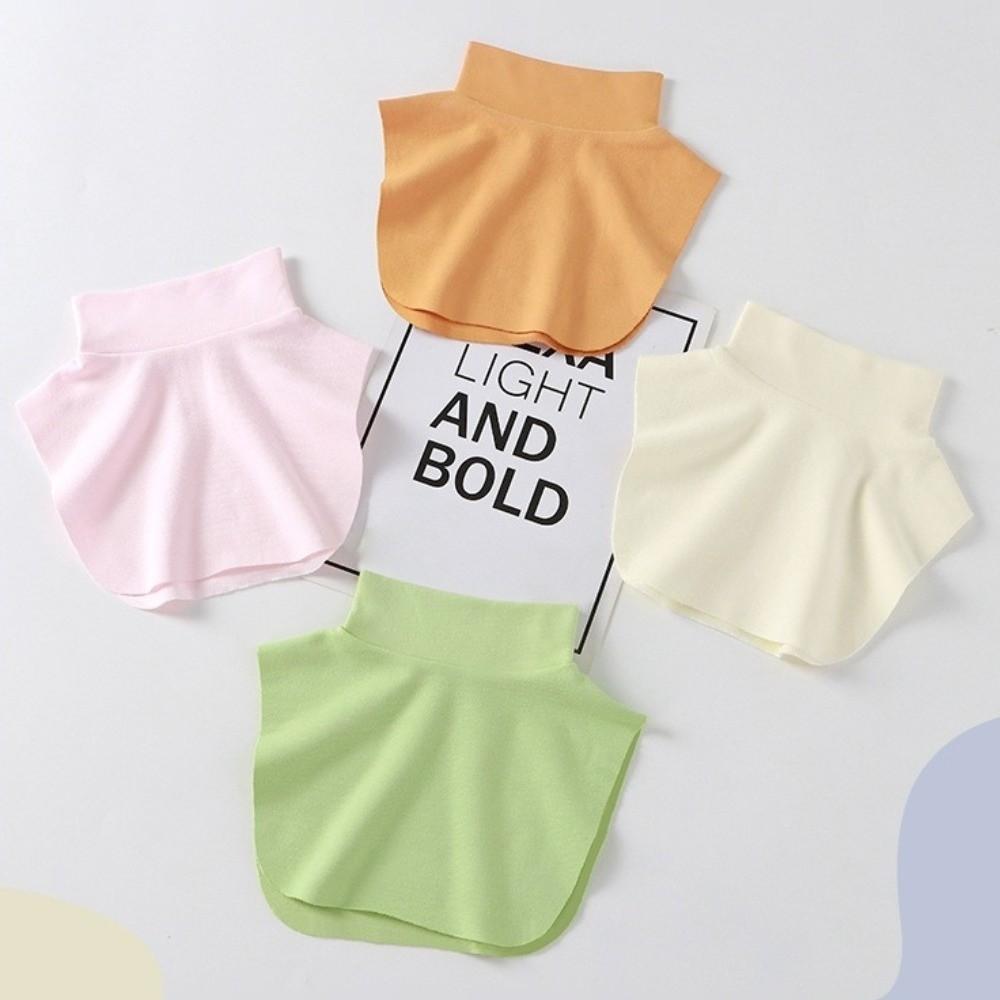 Solid Color Toddler Neck Warmer Detachable Hijab Extensions New Mock Neck Cover For Boys Girls
