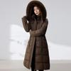 Fashion Woman Parkas Winter Long Coats Hooded Faux Fur Collar Thick Warm Overcoat Women's Jackets