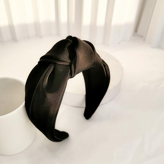 Women Headband Bowknot Decor Pure Color Hair Hoop Lightweight Versatile Hair Decoration Hair Accessories
