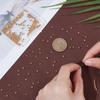 200Pcs Textured Brass Beads, Long-Lasting Plated, Round, Nickel Free, Real 18K Gold Plated, 3x2.5mm, Hole: 1mm