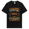 Anniversaire Vintage 1963 Vieux Cadeaux T-shirts Vintage T-shirt Graphique Été Vêtements Streetwear T-shirt Surdimensionné