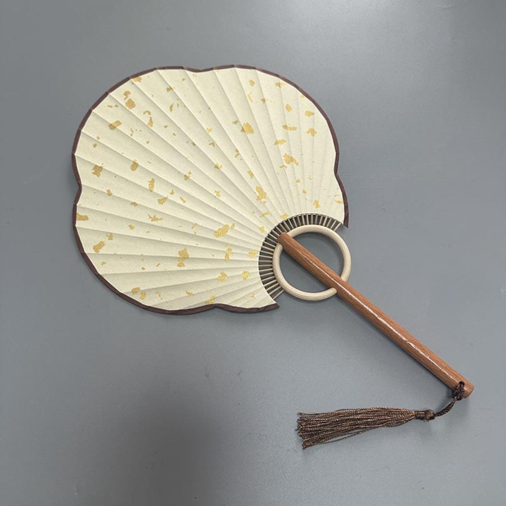 Vintage Chinese Style DIY Fan Classical Round Fan Portable DIY Xuan Paper Fan  Room Decorations