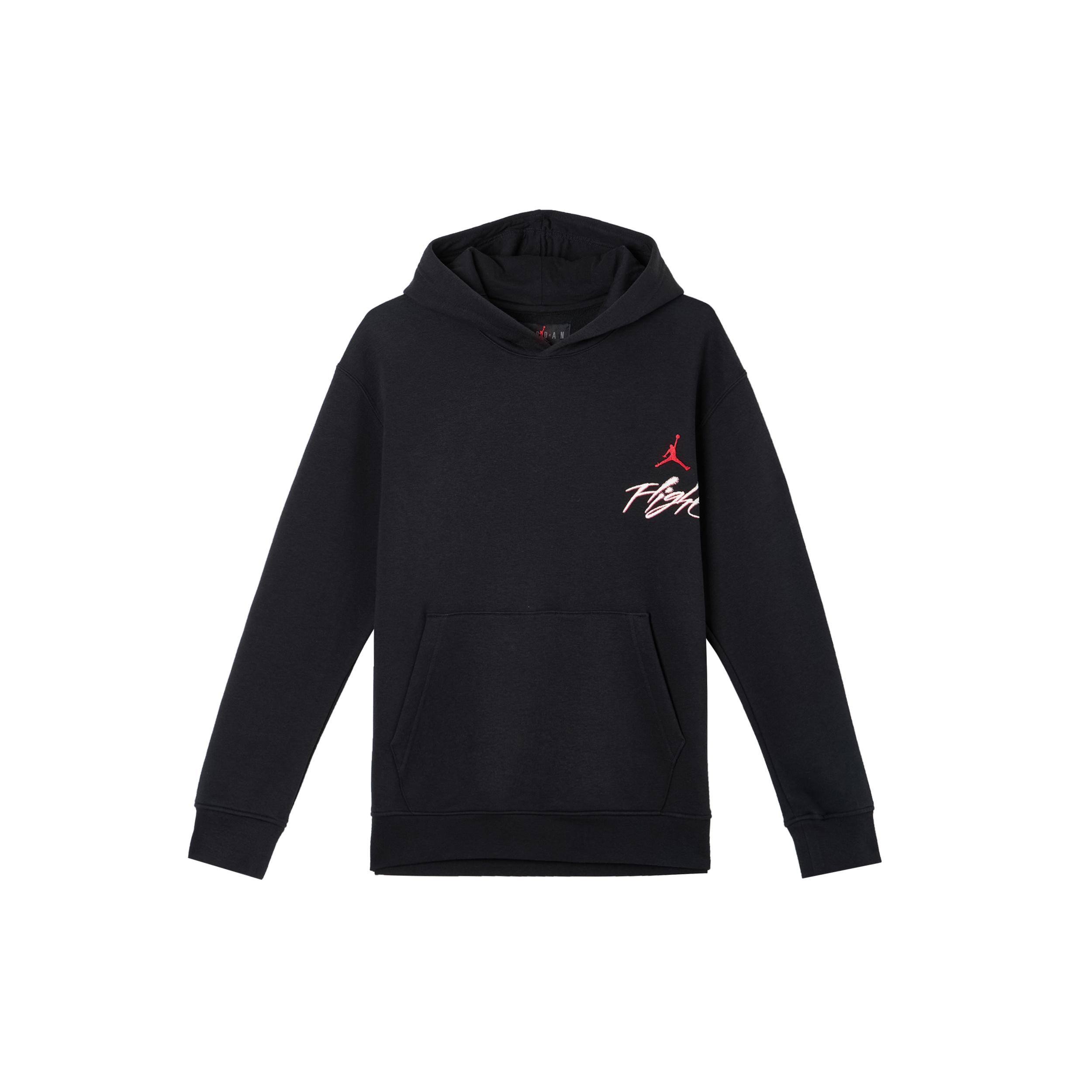 Air Jordan Graphic Fleece Pullover Flight Hoodie Black Men s DQ7506-011 S