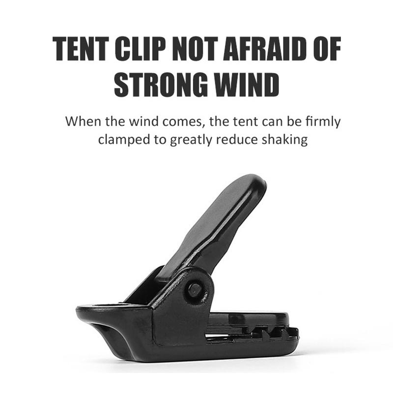 

1Pcs Outdoor Tarpaulin Clips Camping Tents Awning Wind Rope Clamp Equipment Plastic Clip Buckle Fixed Jaw Grip Hook Accesorios