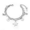 European and American simple personalized bell double-layer titanium steel bracelet spot men and women couple jewelry women's trend fashion jewelry