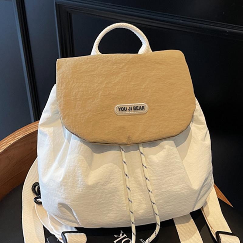 A Large-capacity Laid-back Color-blocking Tote Bag