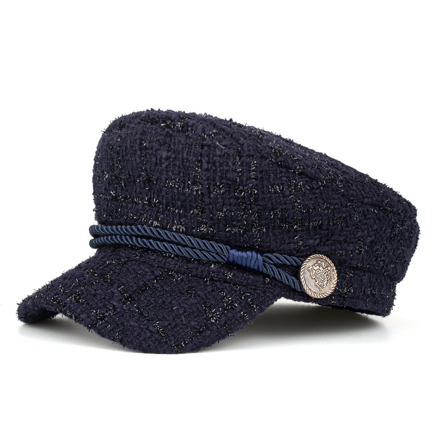 

Капелюшна промисловість осінньо-зимові новинки Xiaoxiangfeng чотириколірний берет R one size fits all Темно-синій