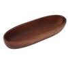 Wooden Salad Bowl Multipurpose Large Capacity Wooden Boat Shaped Bowl for Food Bread Fruits Snack Dessert